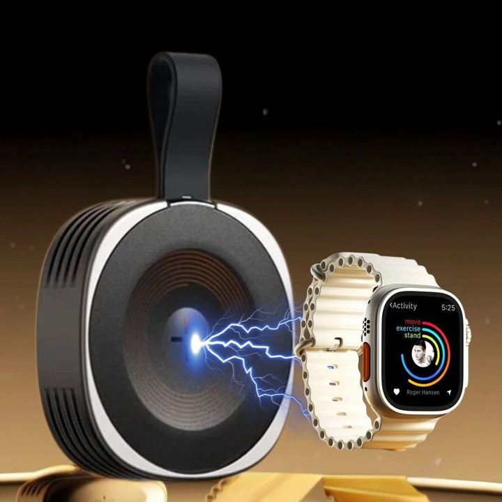 Harwelton™ Magnetic Wireless Apple Watch Charger – Keyring Size for Travel