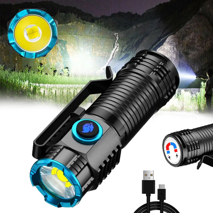 Harwelton™ Rechargeable 1000-Lumen LED Torch with Magnetic Tail
