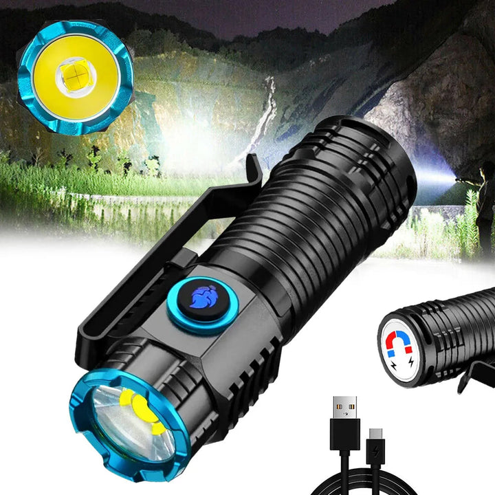 Harwelton™ Rechargeable 1000-Lumen LED Torch with Magnetic Tail