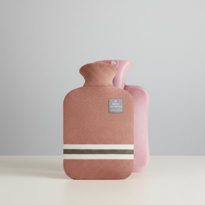 Harwelton™ 2L Hot Water Bottle with Knitted Cover, Up to 8h Warm
