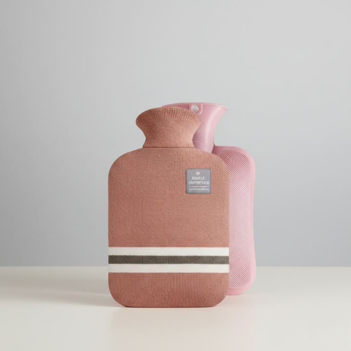 Harwelton™ 2L Hot Water Bottle with Knitted Cover, Up to 8h Warm