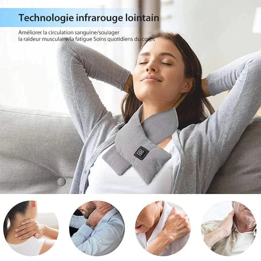 Harwelton™ Heated Neck Scarf with 3 Heat Settings and Hidden USB Port