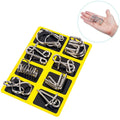 Harwelton™ 8-Piece Metal Puzzle Ring Set – Brain Teasers for All Ages