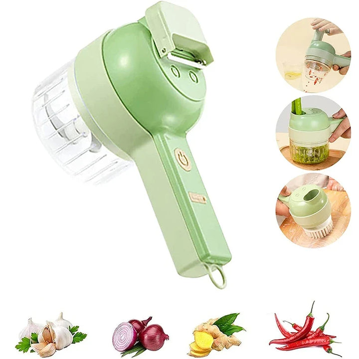 4-in-1 Electric Food Cutter to Chop, Slice, Shred and Grate