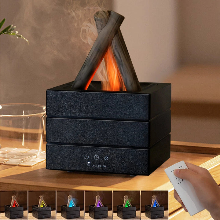 Flame Effect Aroma Diffuser and Humidifier with Remote