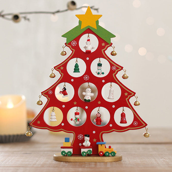 Harwelton™ DIY Wooden Mini Christmas Tree Kit – Tool-Free Table Decoration