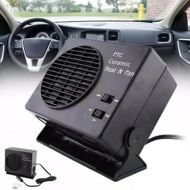 Harwelton™ 12V Ceramic Car Fan Heater with Auto Thermostat