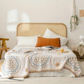 Harwelton™ Cotton Mandala Throw with a Boho Pattern for Sofa and Bed