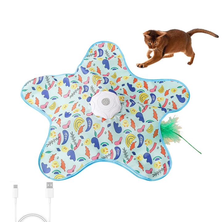 Harwelton™ Interactive Hide and Seek Cat Toy with Moving Feather