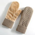 Harwelton™ Double-Layer Fleece-Lined Knitted Mittens with Fold Cuffs