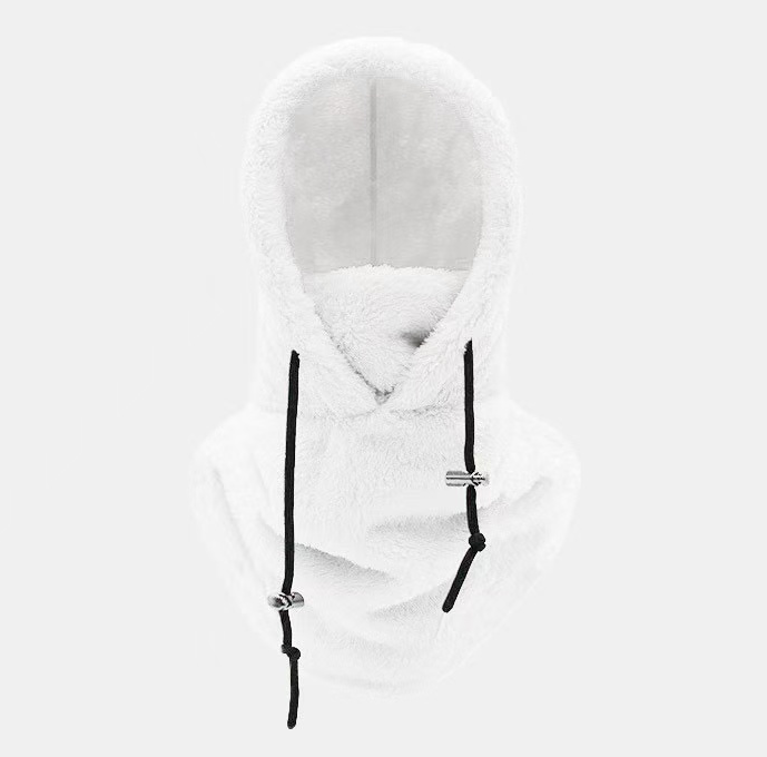 Sherpa Fleece Balaclava Hood with Full Face and Neck Cover