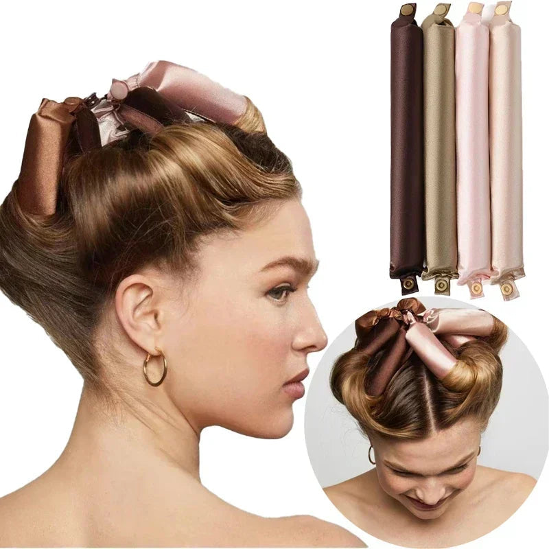 Satin Heatless Curling Headband for Soft Overnight Curls