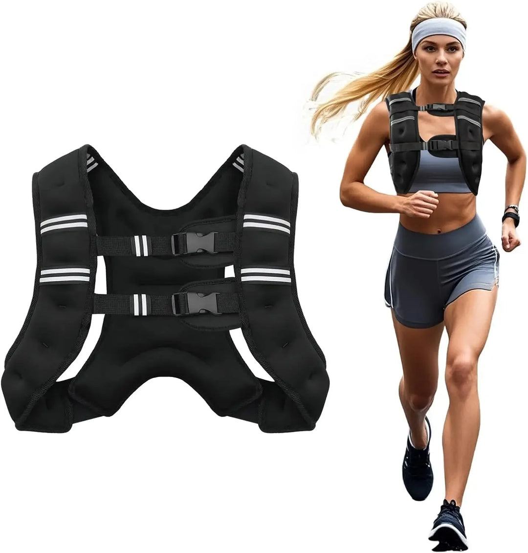 Adjustable Weighted Vest with Reflective Stripes and Iron Sand