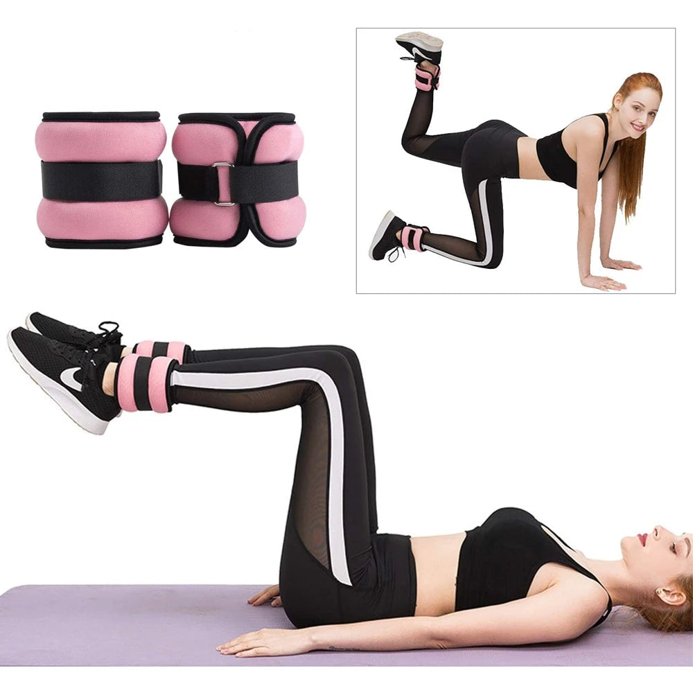 Adjustable Ankle and Wrist Weights with Secure Double Strap