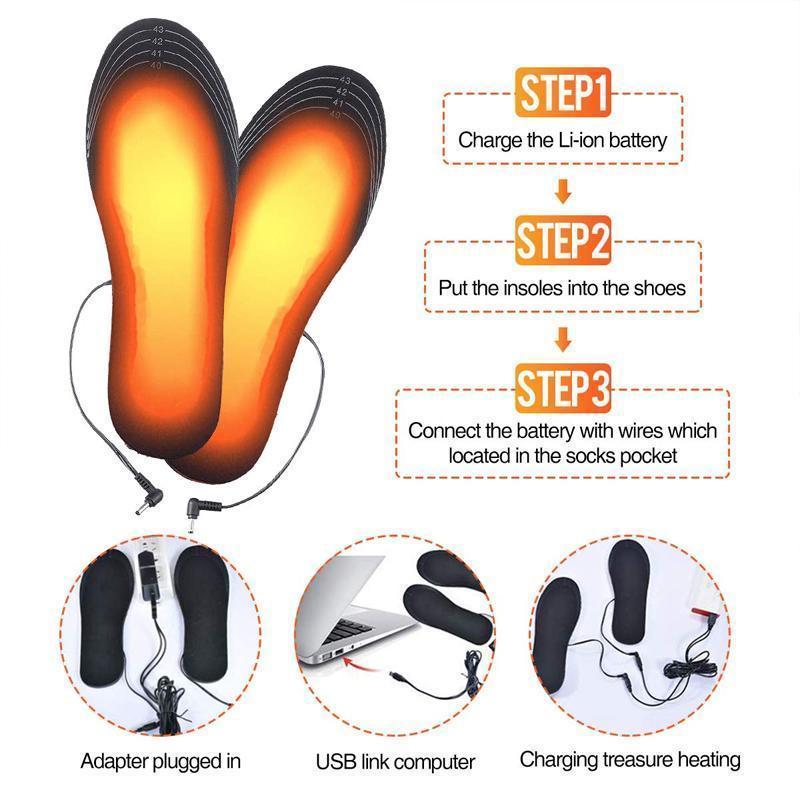 Harwelton™ Trim-to-Fit USB Heated Insoles for Boots and Trainers