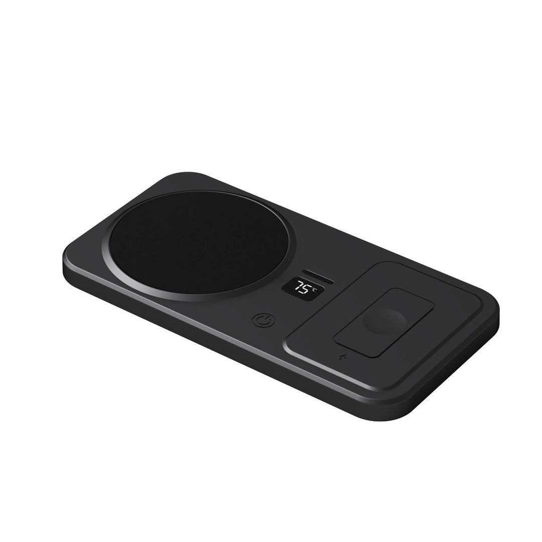Black mug warmer with wireless phone charger