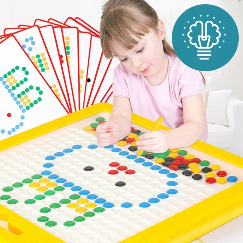 Large Magnetic Drawing Board for Kids with Pattern Cards
