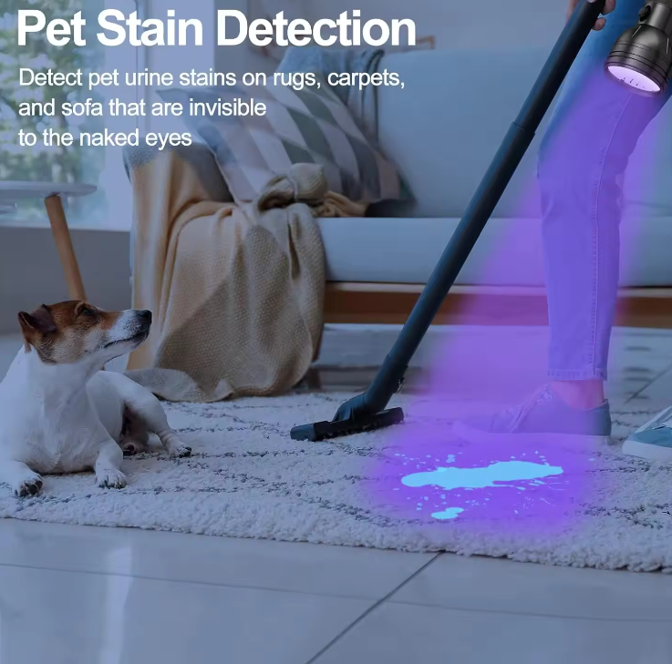 UV Torch with 51 LEDs for Finding Pet Stains and Hidden Marks