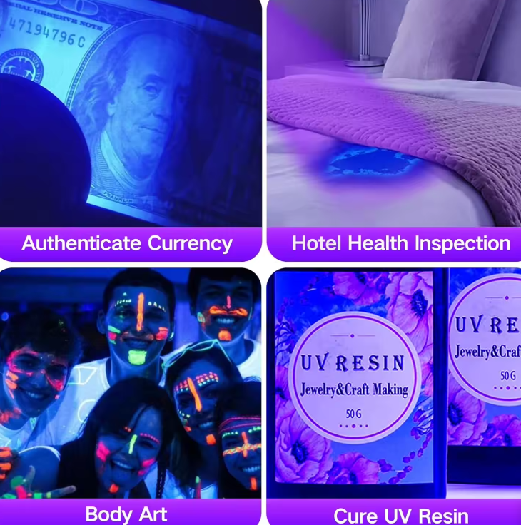 UV Torch with 51 LEDs for Finding Pet Stains and Hidden Marks