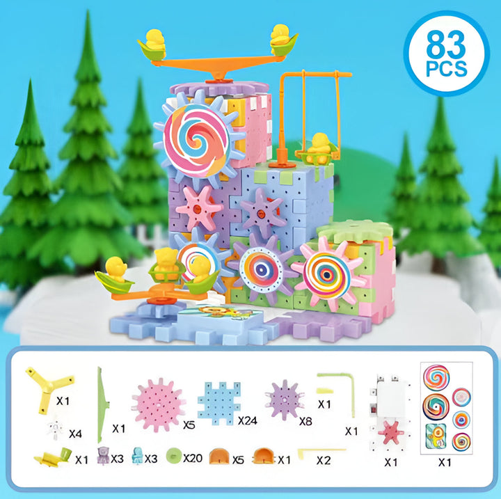 Harwelton™ Motorised Gear Building Blocks Set for Curious Young Builders