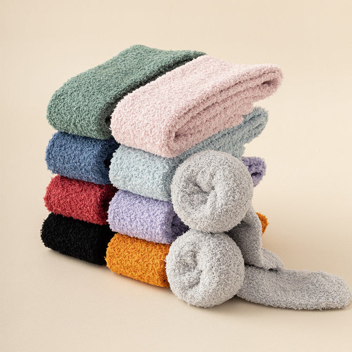 Harwelton™ Extra-Long Coral Fleece Winter Socks for Cosy Feet