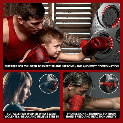 Harwelton™ Wall-Mounted Music Boxing Machine with Bluetooth and Lights