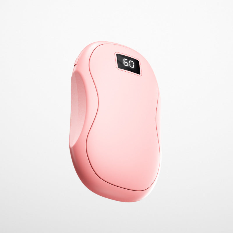 Black mini hand warmer with digital display