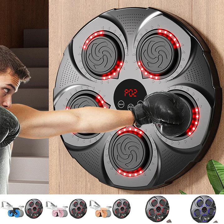 Harwelton™ Wall-Mounted Music Boxing Machine with Bluetooth and Lights