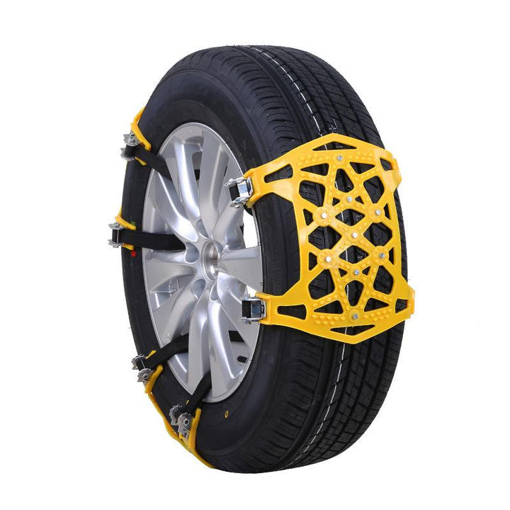 Steel Snow Chains with X-Spikes for Grip on Ice and Snow