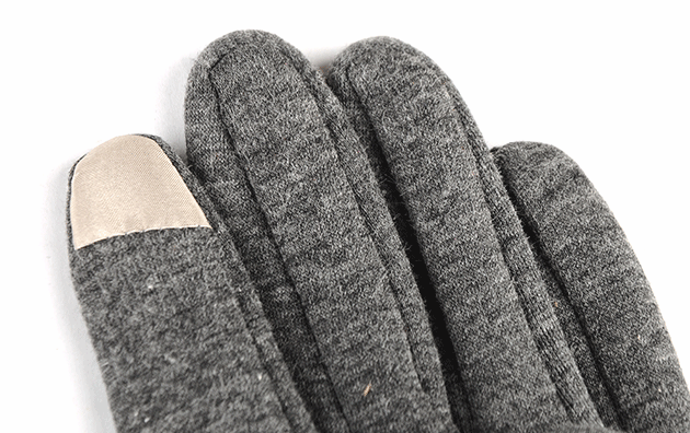 Black mens touchscreen gloves with buckle cuff