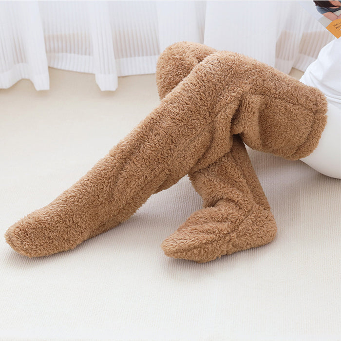 Harwelton Over the Knee Fuzzy Socks, Leg Warmer in One