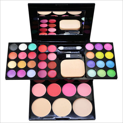 Harwelton All-in-One Makeup Palette Box with Mirror and Brushes