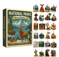 Advent calendar with acrylic Christmas ornaments