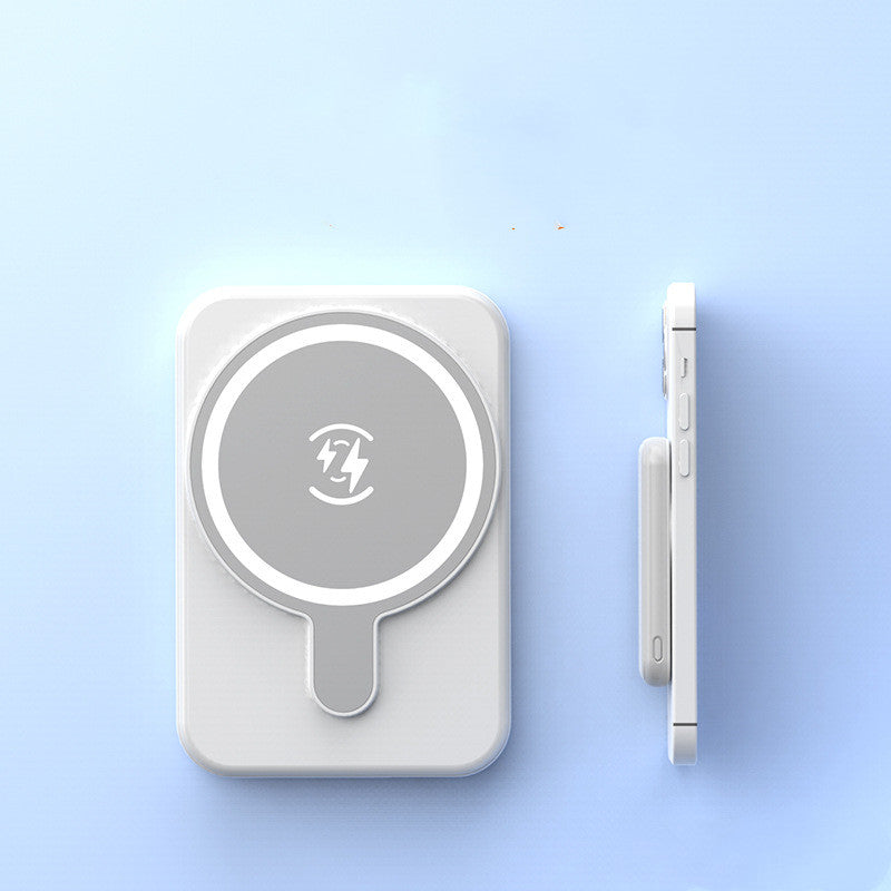 Magnetic mini power bank on phone