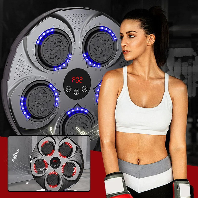 Harwelton™ Wall-Mounted Music Boxing Machine with Bluetooth and Lights