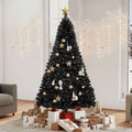 Full black spruce Christmas tree, unlit