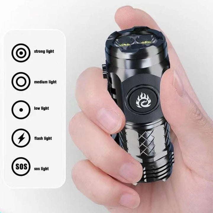 Mini Triple LED Torch with Five Light Modes and SOS