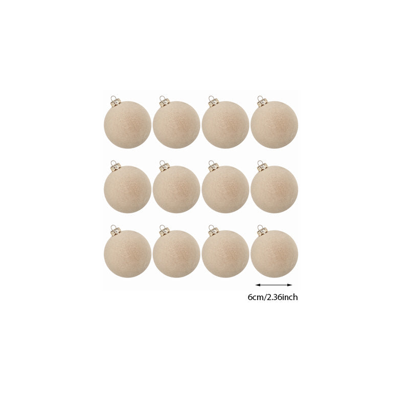Velvet Christmas Baubles Set of 12 with Soft Matte Finish