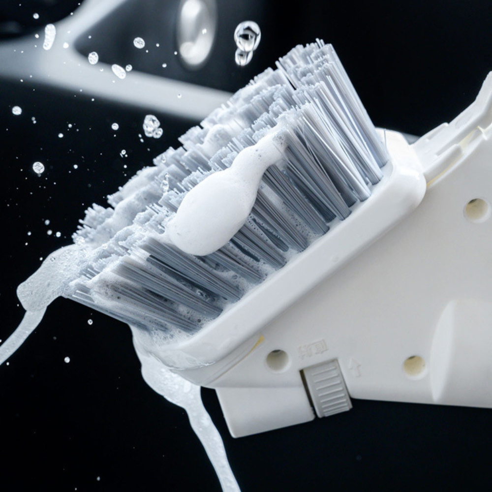 4-in-1 Bathroom Floor and Wall Cleaning Brush with Extendable Handle