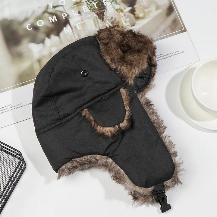 Harwelton™ Faux Fur Trapper Hat with Earflaps for Freezing Days