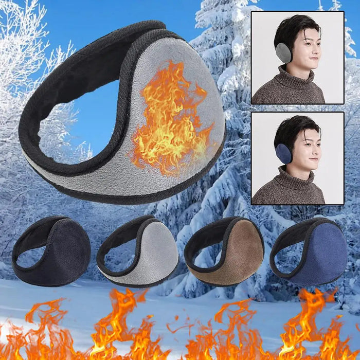 Harwelton™ Men's Plush Fleece Earmuffs, Foldable and Windproof Warmth
