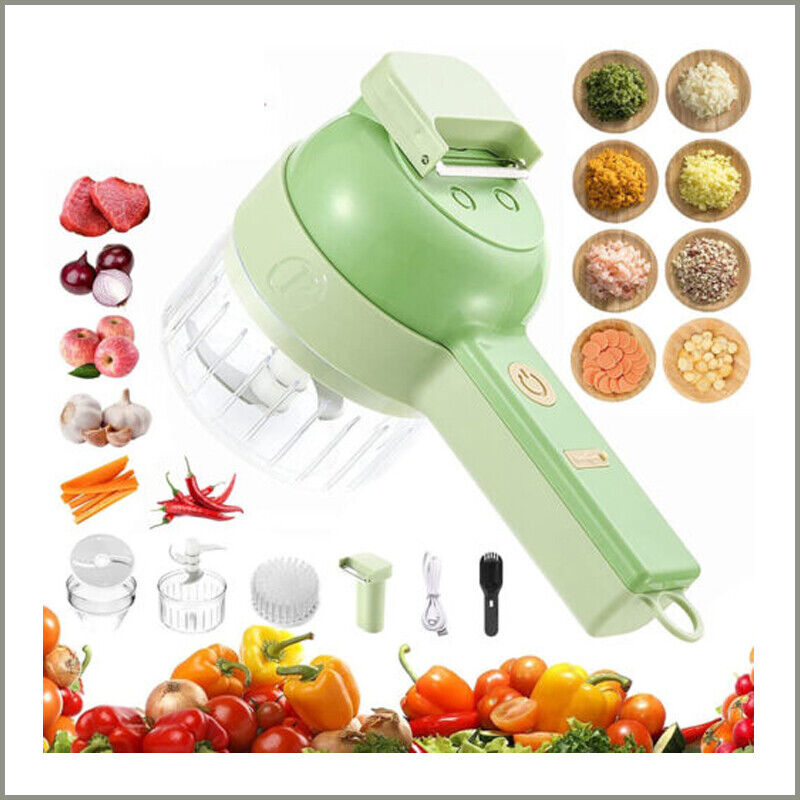 4-in-1 Electric Food Cutter to Chop, Slice, Shred and Grate