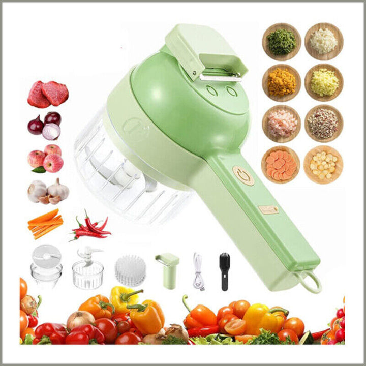 4-in-1 Electric Food Cutter to Chop, Slice, Shred and Grate