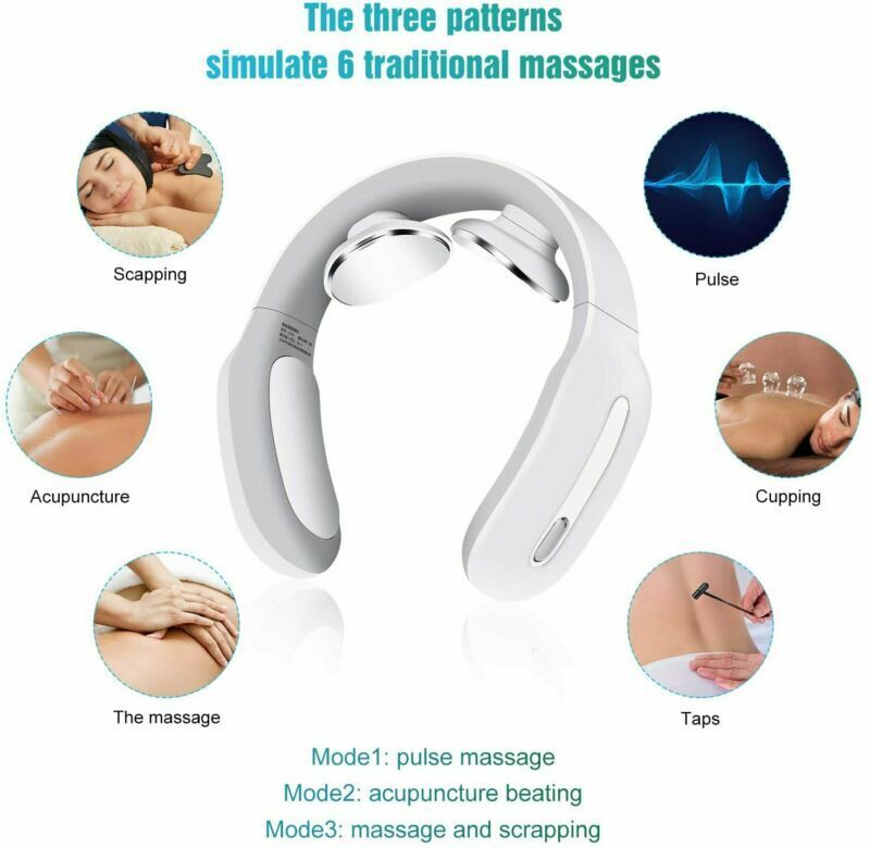Harwelton™ Rechargeable Pulse Neck Massager with Heat, 15 Levels