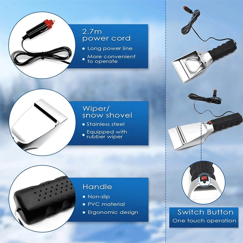 Harwelton™ 12V Heated Ice Scraper That Melts Through Frost Fast