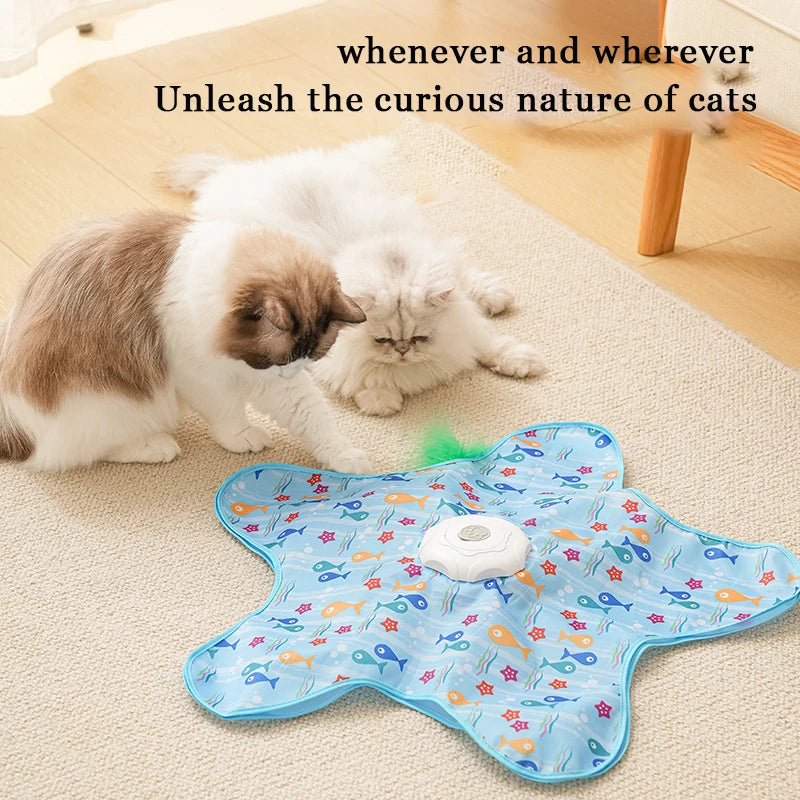 Harwelton™ Interactive Hide and Seek Cat Toy with Moving Feather