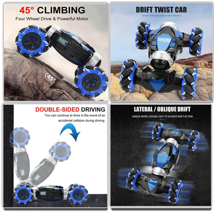 Gesture Control Stunt Car with Remote and Watch Controller