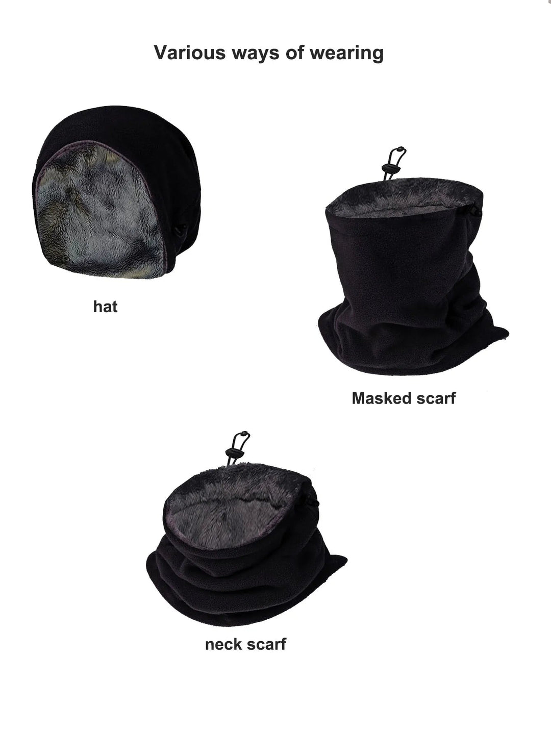Soft Fleece Balaclava and Neck Warmer with Adjustable Buckle