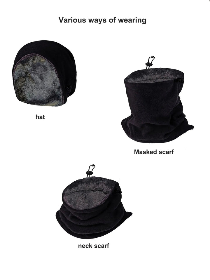 Soft Fleece Balaclava and Neck Warmer with Adjustable Buckle