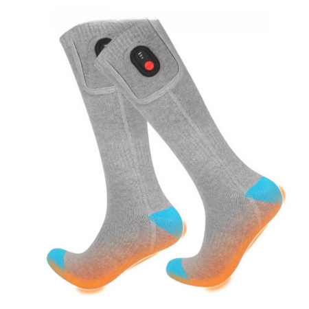 Rechargeable USB Heated Socks with Electric Thermal Warming for Cold Weather